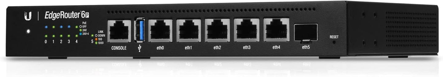 EdgeRouter ER-6P 5-Port Gigabit PoE Broadband Router