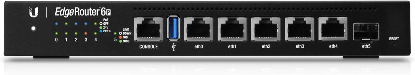 EdgeRouter ER-6P 5-Port Gigabit PoE Broadband Router